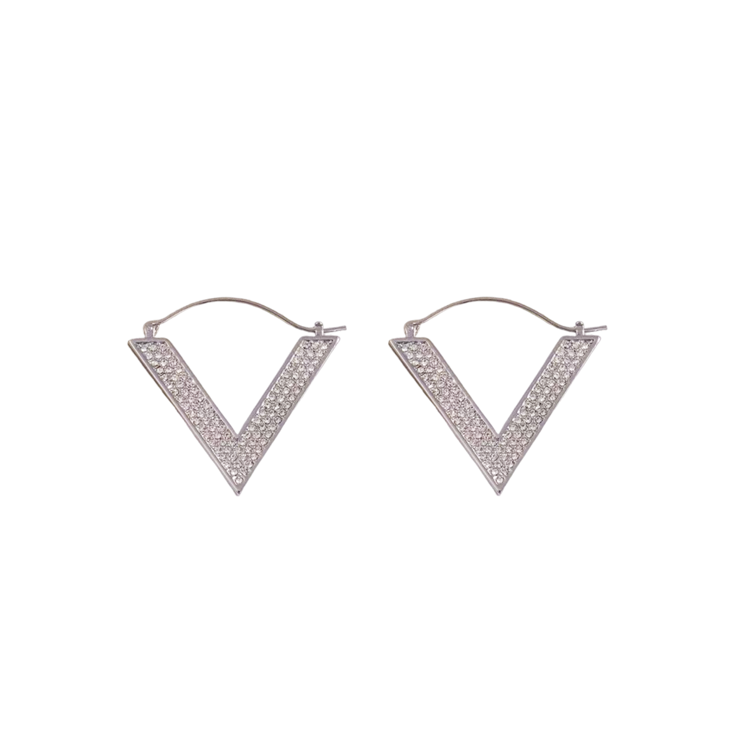 VALENTINO GARAVANI GOLD V DETAIL EARRINGS 